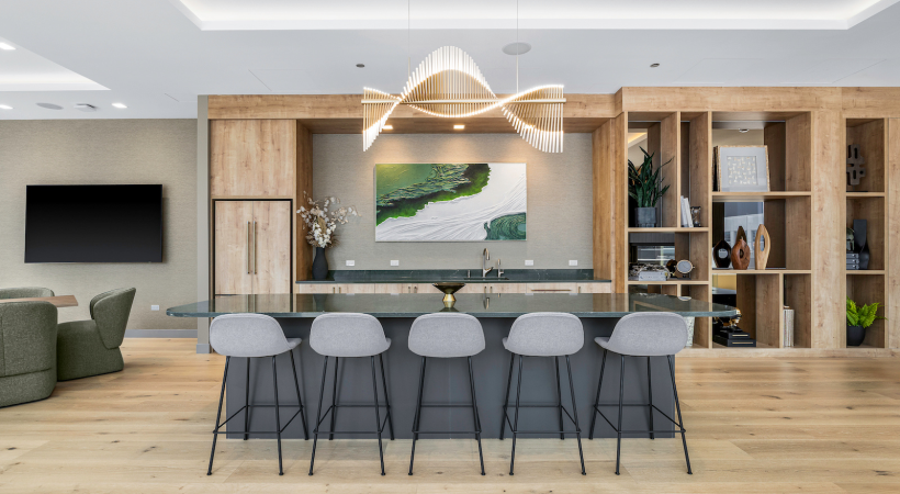 Resident lounges for entertaining or relaxing