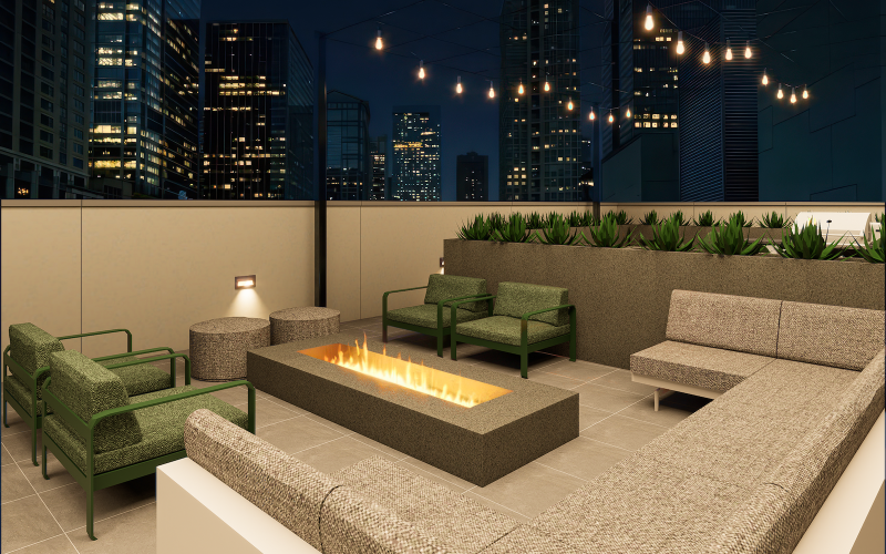 Wind down in the evening, admiring the cityscape